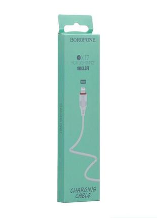 Кабель usb borofone bx17 lightning колір чорний