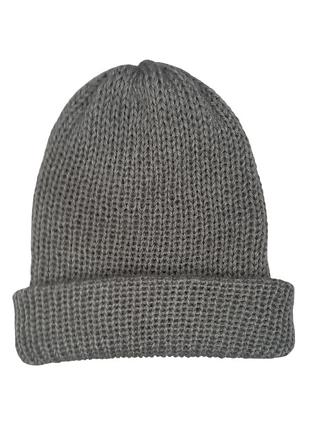 Шапка в'язана "ангора голд" унісекс коричнева