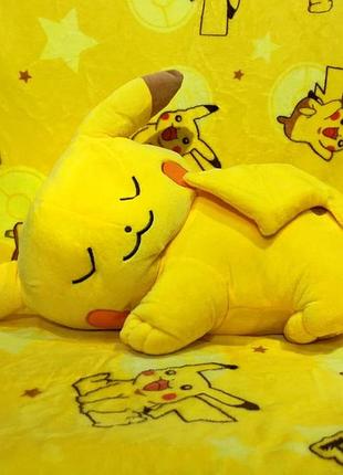 М'яка іграшка "пікачу" (60см) + (плед110x160см)