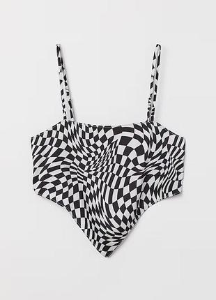 Короткий жіночий атласний топ h&m - xxs