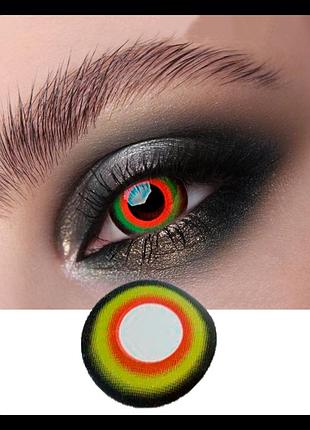 Кольорові лінзи світні elite lens "гоблін 17 мм" 2 шт.