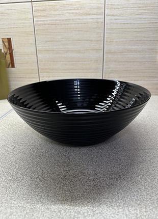 Великий салатник luminarc harena black, діаметр 27 см