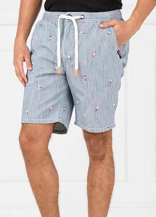 Superdry sunscorched mens striped shorts regular fit ice cream чоловічі шорти з кишенями