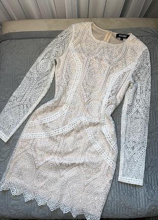 Сукня міні з мереживом та вишивкою, missguided