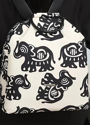 Женский рюкзак городской нейлоновый бежевый