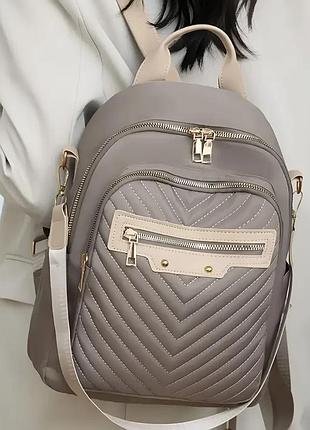 Женский повседневный рюкзак сумка городской серый
