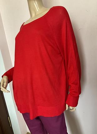 Легкий красный свитер/ xl/ brend c&amp; a 3