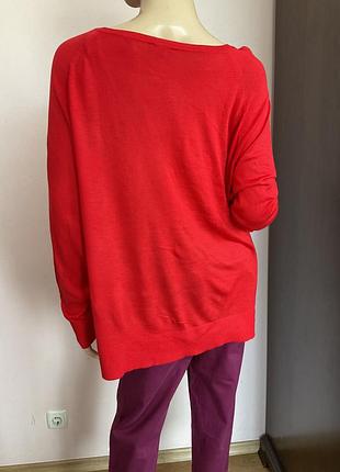Легкий красный свитер/ xl/ brend c&amp; a 4