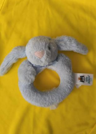 Мягкая игрушка погремушка зайчик джеликет jellycat кролик заяц