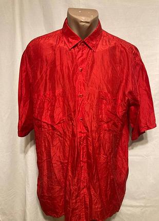 Сорочка чоловіча літня з коротким рукавом 100% шовк