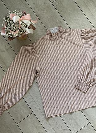 Жіноча блузка у вінтажному стилі цікаві рукави масляного кольору bodyflirt