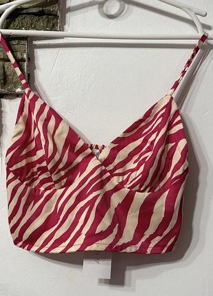 Топ в принт зебра