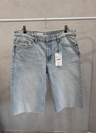 Джинсовые шорты zara 44 размер