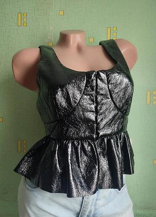 Топ з еко-шкіри misscuided 38.m