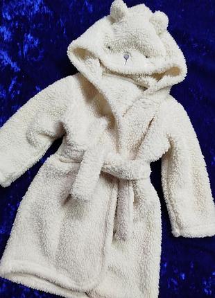 Теплий халат із капюшоном