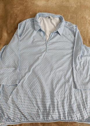 Блузка, 48/50р, довжина 62, груди 110, плечі 42, рукава 47см, приємний трикотаж, внизу тоненька резинка