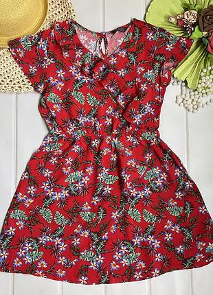 Сукня червона на резинці