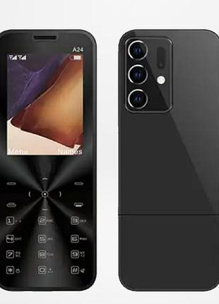 Кнопковий мобільний телефон на 4 сім карти aiek s-mobile a24 black