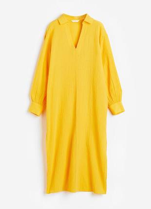 Нова натуральна сукня міді h&m, бавовна + льон. нова колекція!