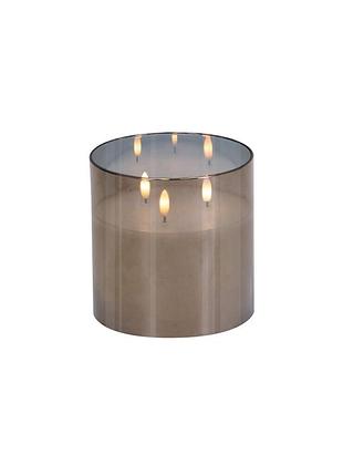 Воскова led свічка в скляній колбі 15х15х15 см комбінований casalux