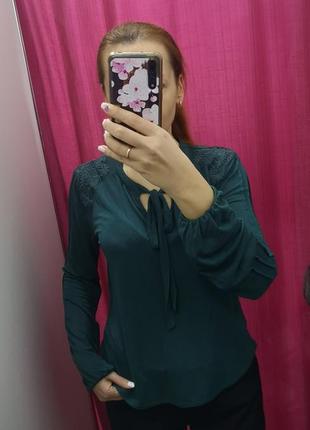 Блуза блузка кофта смарагдового кольору6 фото