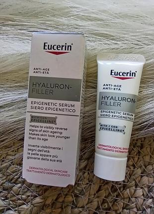 🩶eucerin hyaluron-filler epigenetic serum пробник епігенетична антивікова сироватка, відновлення гену молодості