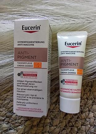 🌺eucerin anti-pigment day care cream spf30 пробник дневной депигментирующий крем для лица, против устойчивой пигментации