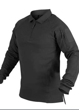 Новая!!поло с длинным рукавом футболка helikon-tex® polo range с длинным рукавом - black