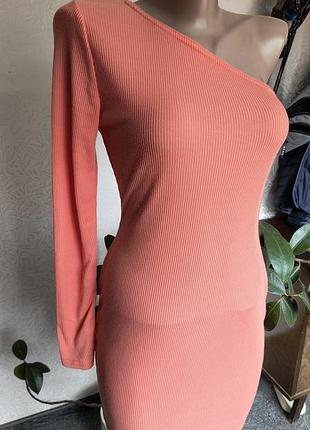 Сукня рубчик на одне плече остання ціна ❤️