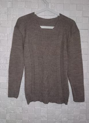 Пуловер свитер джемпер женский с ажурным узором