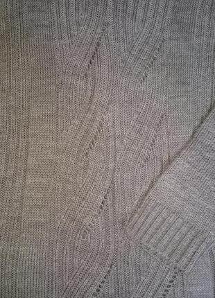 Пуловер свитер джемпер женский с ажурным узором7 фото