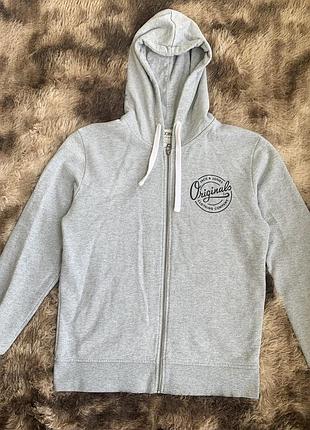 Сіра худі на блискавці jack & jones originals
