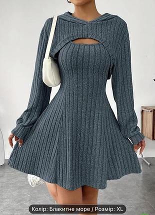 Плаття з топом-худі з рукавом