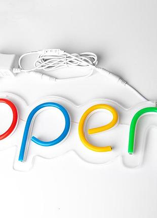 Неонова вивіска "open"  (з контролером)