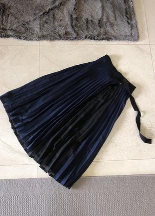 Шерстяна спідниця юбка міді пліссе плиссе миди шерстяная оригинал