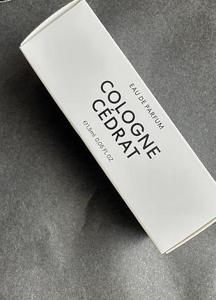 Cologne cedrat matiere premiere