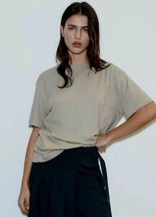 Базова жіноча футболка оверсайз zara
