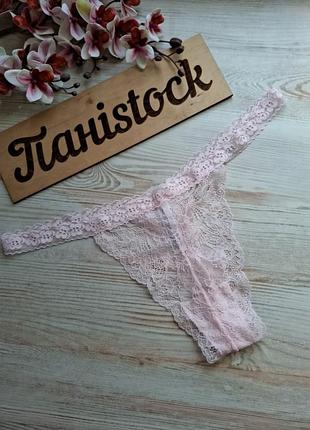 Кружевные трусики танга primark