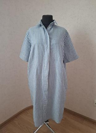 Стильное платье из смеси льна и коттона samsoe samsoe