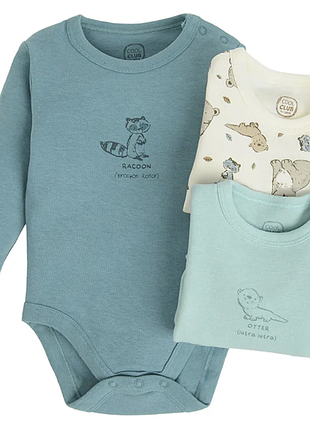 68.74 боди на кнопках с длинным рукавом в наборе cool club