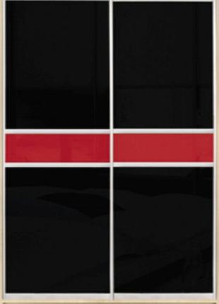 Шафа-купе luxe studio стандарт-2 кольоровий комбінований фасад-9 1800x2000x600 дводверна (90050)