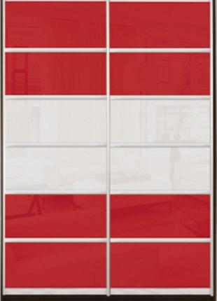 Шафа-купе luxe studio стандарт-2 кольоровий комбінований фасад-10 1300x2300x600 дводверна (92110)