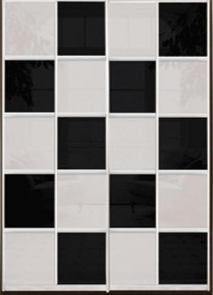 Шкаф купе luxe studio стандарт-2 цветной комбинированный фасад-16 1200x2300x600 двухдверный (92175)