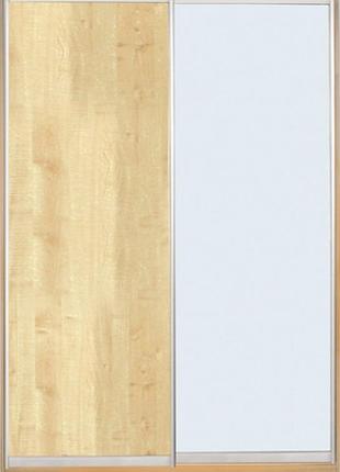 Шкаф купе luxe studio стандарт-3 дсп/зеркало с пескоструем-2 1000x2000x450 двухдверный (93813)