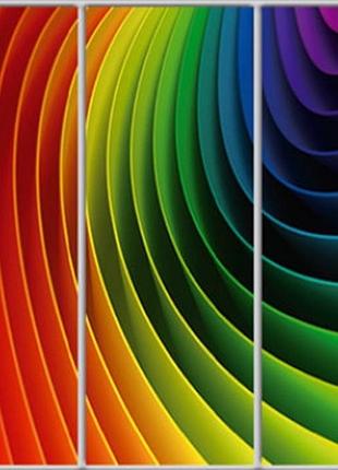 Шкаф купе luxe studio стандарт-1 фотопечать абстракция-33 2400x2200x450 трехдверный  (49914)