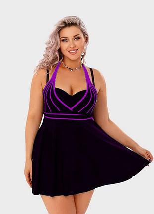 Стильные качественные женские купальники- платье, танинов, большие размеры