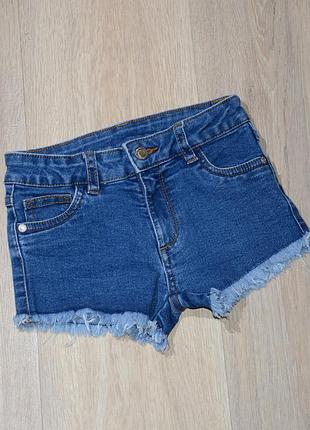 Джинсовые шорты blukids 6-7 лет. 122 летние на девочку модные короткие шортики классные базовые детские крутые
