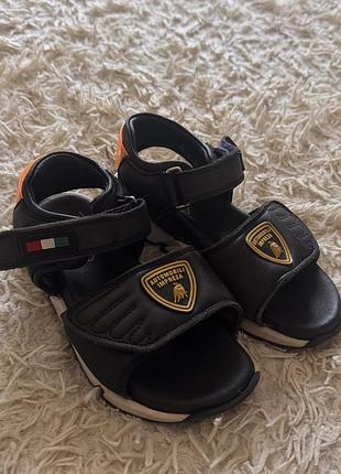 Шкіряні босоніжки синього кольору для хлопчика 30 розмір