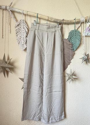 Бежеві літні брюки палаццо ліоцелл