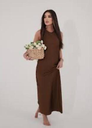Фірмова якісна сукня сарафан object розмір м в красивому кольорі шоколад